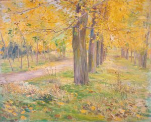 Yellow-leafed Poplars by Kuroda Seiki, Iwami Art Museum, Masuda, Shimane, Japan 作： Kuroda Seiki